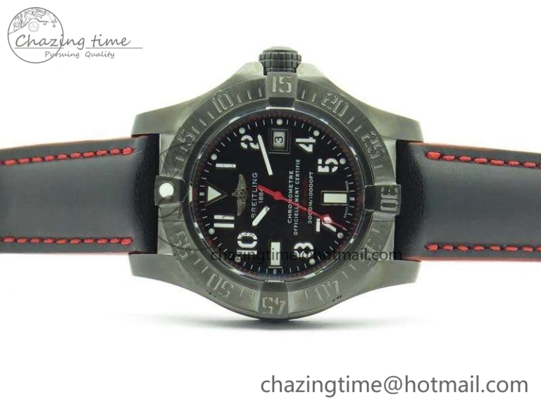 UrbanStyle Avenger II Seawolf DLC Best Edition Black Dial On Leather Strap A2836(Free Leather Strap) V 5705