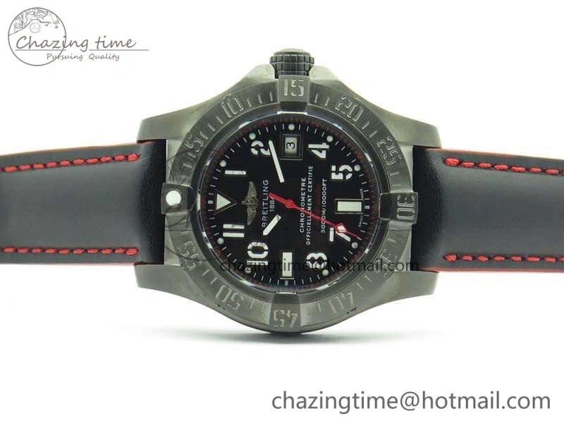 UrbanStyle Avenger II Seawolf DLC Best Edition Black Dial On Leather Strap A2836(Free Leather Strap) V 5705