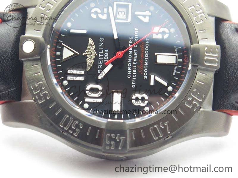UrbanStyle Avenger II Seawolf DLC Best Edition Black Dial On Leather Strap A2836(Free Leather Strap) V 5705