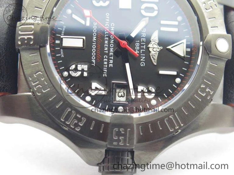 UrbanStyle Avenger II Seawolf DLC Best Edition Black Dial On Leather Strap A2836(Free Leather Strap) V 5705
