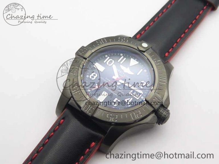 UrbanStyle Avenger II Seawolf DLC Best Edition Black Dial On Leather Strap A2836(Free Leather Strap) V 5705