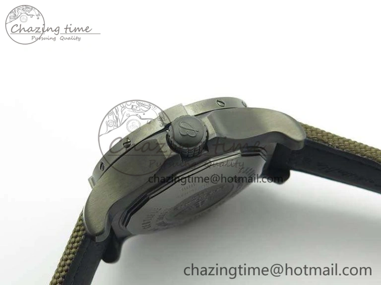 Unique Avenger II Seawolf DLC Best Edition Black Dial On Nylon Strap A2836 (Free Leather Strap) V 5700