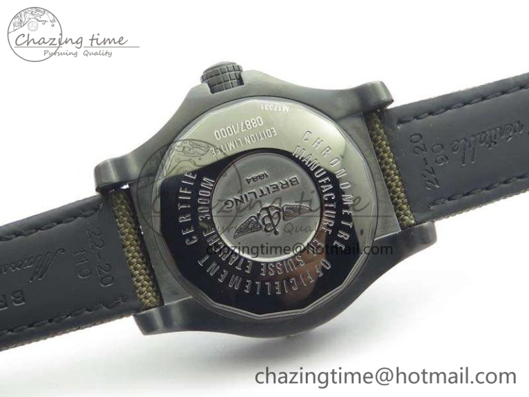 Unique Avenger II Seawolf DLC Best Edition Black Dial On Nylon Strap A2836 (Free Leather Strap) V 5700