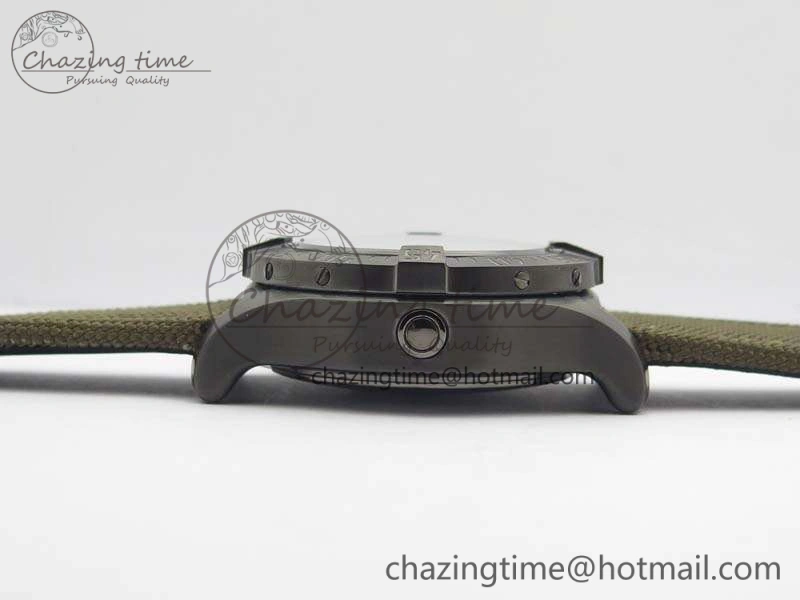 Unique Avenger II Seawolf DLC Best Edition Black Dial On Nylon Strap A2836 (Free Leather Strap) V 5700