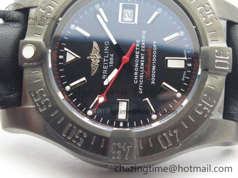 Avenger II Seawolf DLC Best Edition Black Stick Dial On Leather Strap A2836 (Free Leather Strap) V Stylish 5701