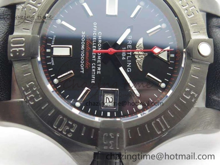 Avenger II Seawolf DLC Best Edition Black Stick Dial On Leather Strap A2836 (Free Leather Strap) V Stylish 5701