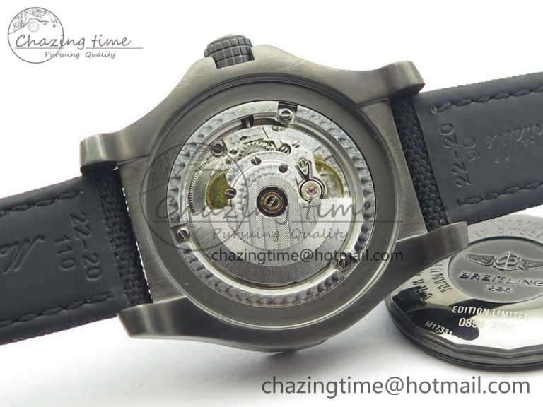 Efficient Avenger II Seawolf DLC Best Edition Black Stick Dial On Nylon Strap A2836 (Free Leather Strap) V 5699