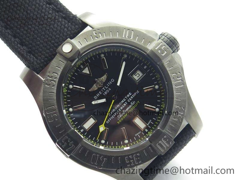 Efficient Avenger II Seawolf DLC Best Edition Black Stick Dial On Nylon Strap A2836 (Free Leather Strap) V 5699