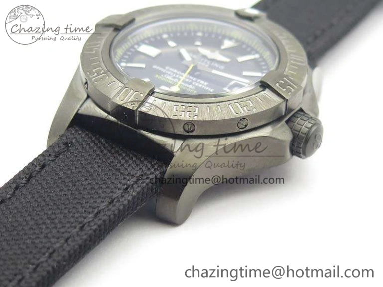 Efficient Avenger II Seawolf DLC Best Edition Black Stick Dial On Nylon Strap A2836 (Free Leather Strap) V 5699
