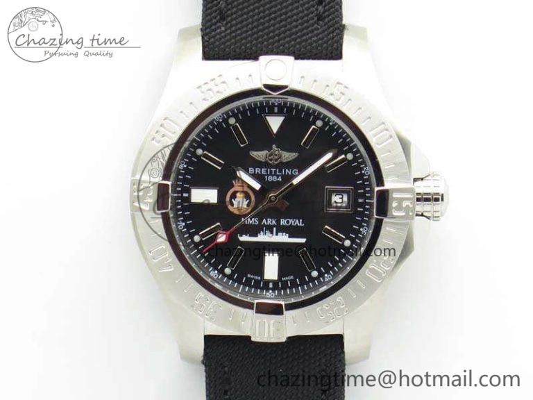 FastDry Avenger II Seawolf HMS ARK Royal SS 1:1 Best Edition Black Dial On Nylon Strap A 5697