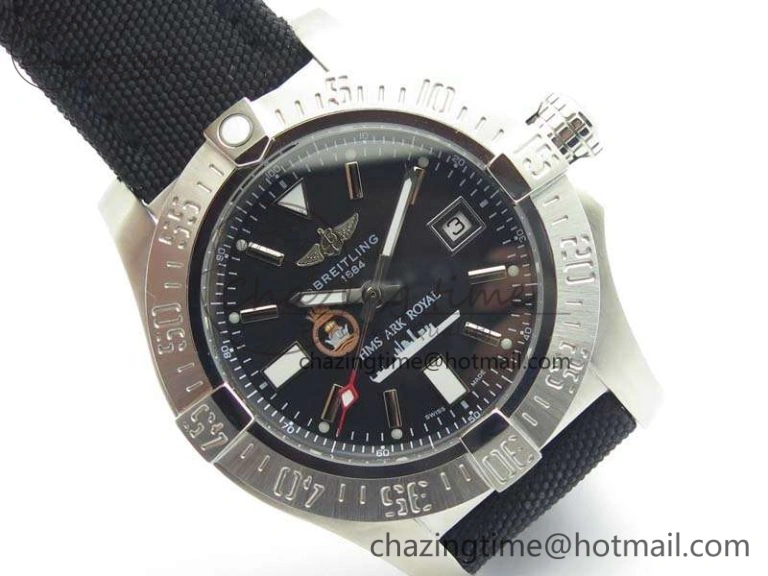 FastDry Avenger II Seawolf HMS ARK Royal SS 1:1 Best Edition Black Dial On Nylon Strap A 5697