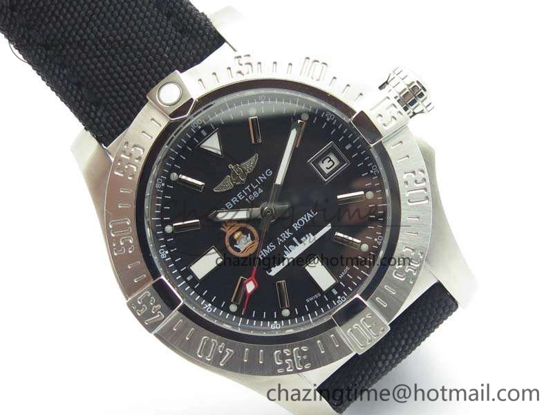 FastDry Avenger II Seawolf HMS ARK Royal SS 1:1 Best Edition Black Dial On Nylon Strap A 5697