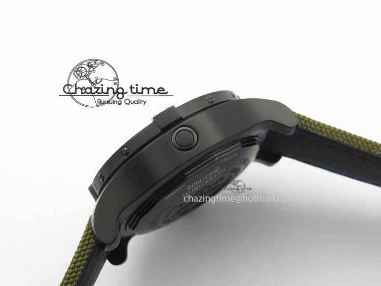 Lightweight Avenger II Seawolf PVD Black CF Dial On Green Nylon Strap A 5736