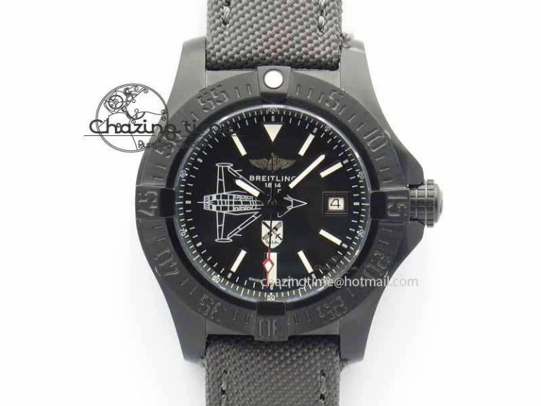 Sleek Avenger II Seawolf PVD Black Dial On Gray Nylon Strap A 5737