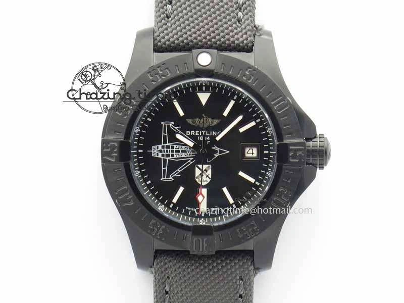 Sleek Avenger II Seawolf PVD Black Dial On Gray Nylon Strap A 5737
