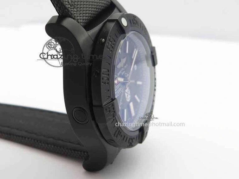 Sleek Avenger II Seawolf PVD Black Dial On Gray Nylon Strap A 5737
