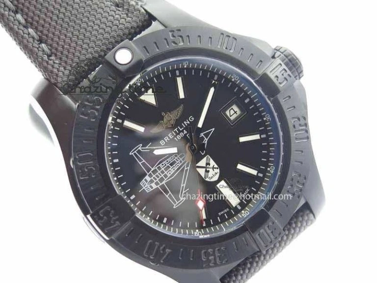 Sleek Avenger II Seawolf PVD Black Dial On Gray Nylon Strap A 5737