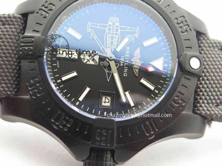 Sleek Avenger II Seawolf PVD Black Dial On Gray Nylon Strap A 5737