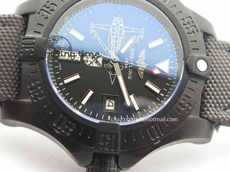 Sleek Avenger II Seawolf PVD Black Dial On Gray Nylon Strap A 5737
