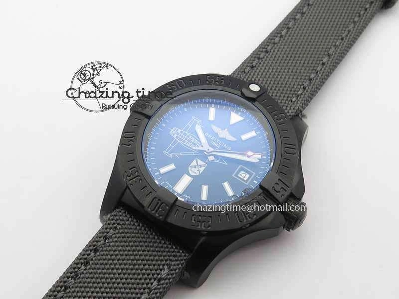 Sleek Avenger II Seawolf PVD Black Dial On Gray Nylon Strap A 5737