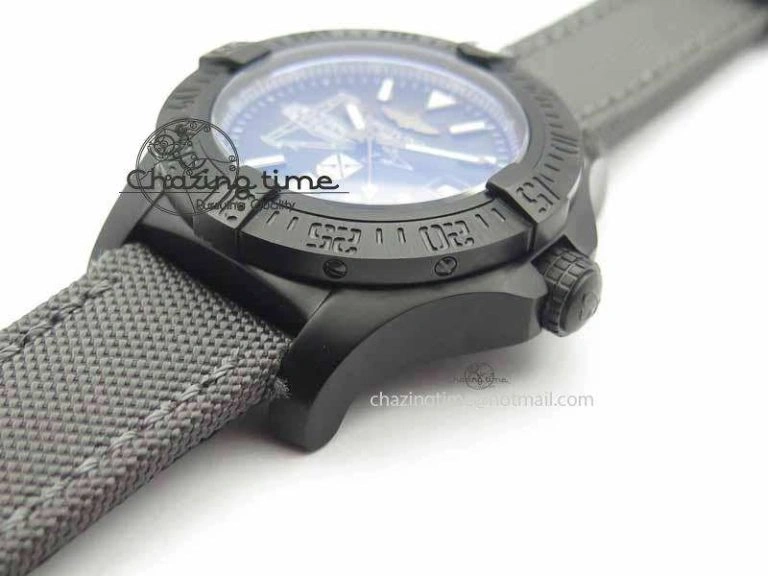 Sleek Avenger II Seawolf PVD Black Dial On Gray Nylon Strap A 5737