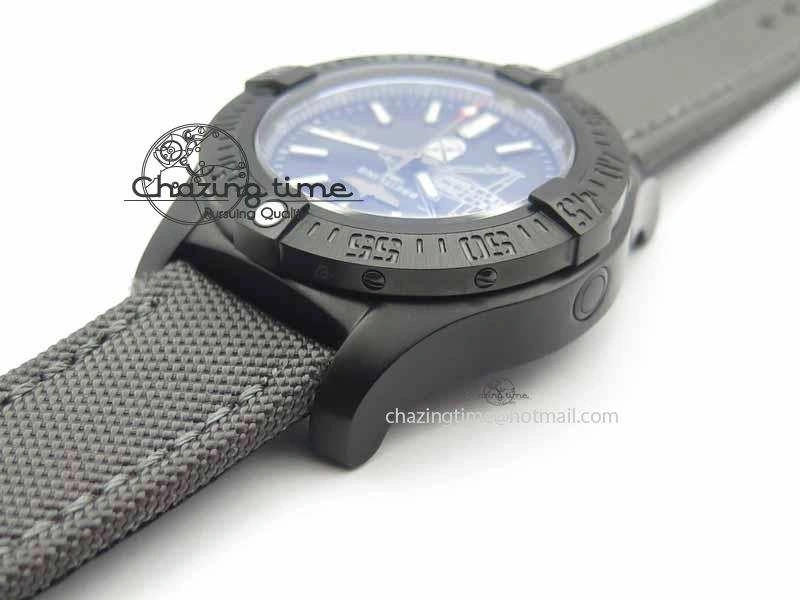 Sleek Avenger II Seawolf PVD Black Dial On Gray Nylon Strap A 5737