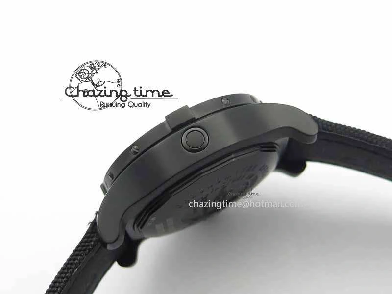 Contemporary Avenger II Seawolf PVD Black Dial Yellow Markers On Black Nylon Strap A 5738