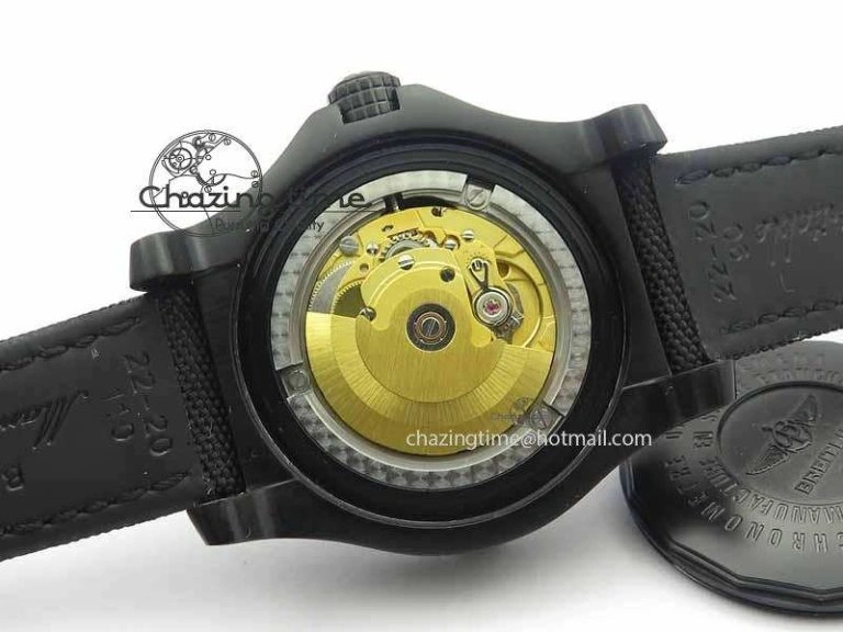 Contemporary Avenger II Seawolf PVD Black Dial Yellow Markers On Black Nylon Strap A 5738
