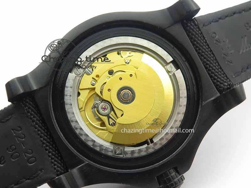 Contemporary Avenger II Seawolf PVD Black Dial Yellow Markers On Black Nylon Strap A 5738