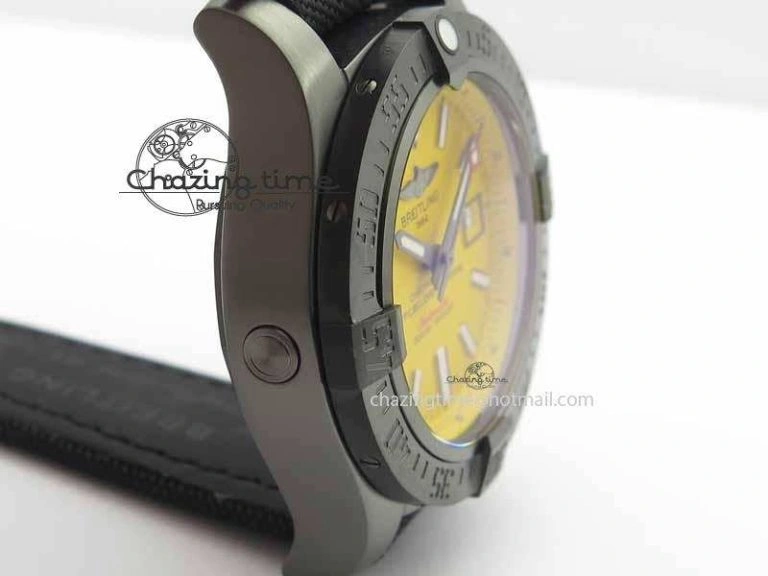 ComfortFit Avenger II Seawolf PVD GF 1:1 Best Edition Yellow Dial On Black Nylon Strap A 5727