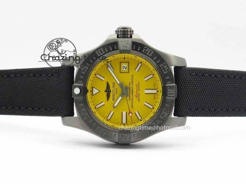 ComfortFit Avenger II Seawolf PVD GF 1:1 Best Edition Yellow Dial On Black Nylon Strap A 5727