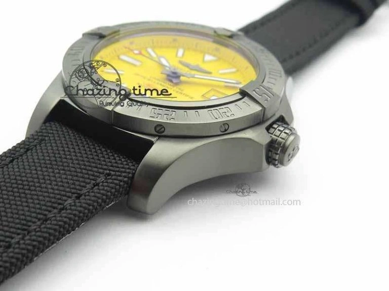 ComfortFit Avenger II Seawolf PVD GF 1:1 Best Edition Yellow Dial On Black Nylon Strap A 5727