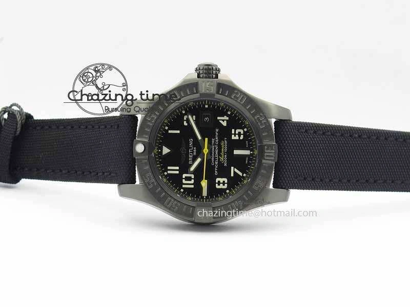 Original Avenger II Seawolf PVD HK Limited Edition GF 1:1 Best Edition Black Dial On Black Nylon Strap A 5726