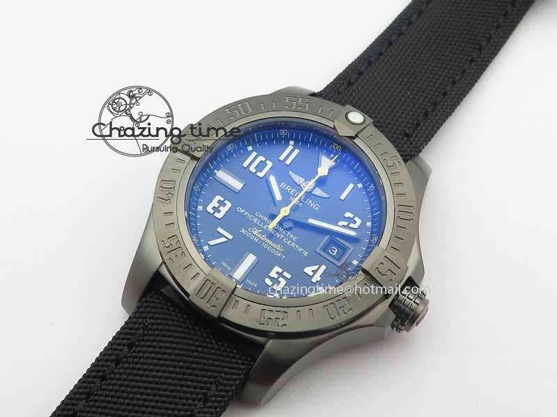 Original Avenger II Seawolf PVD HK Limited Edition GF 1:1 Best Edition Black Dial On Black Nylon Strap A 5726