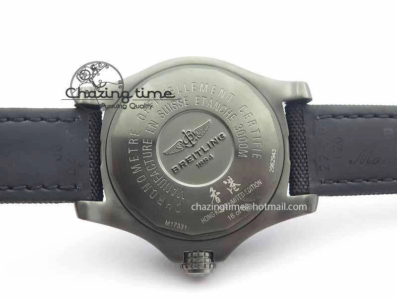 Original Avenger II Seawolf PVD HK Limited Edition GF 1:1 Best Edition Black Dial On Black Nylon Strap A 5726