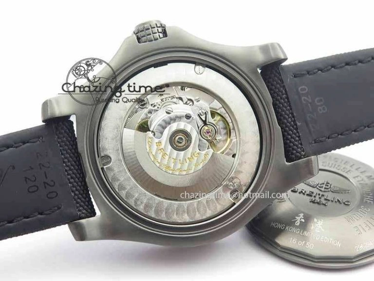 Original Avenger II Seawolf PVD HK Limited Edition GF 1:1 Best Edition Black Dial On Black Nylon Strap A 5726