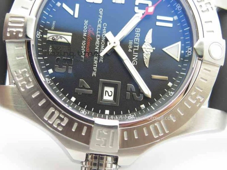 TechFriendly Avenger II Seawolf SS GF 1:1 Best Edition Black Dial On Black Rubber Strap A 5721