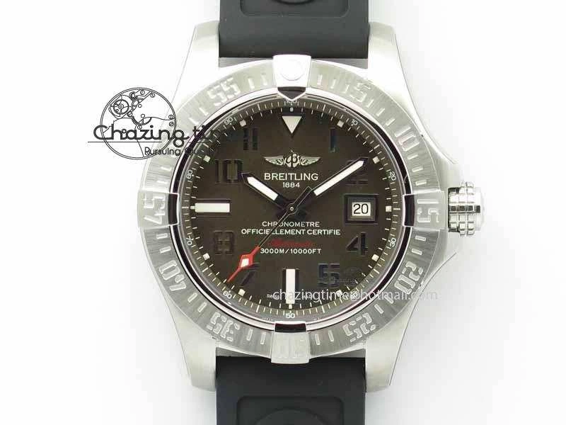 EyeCatching Avenger II Seawolf SS GF 1:1 Best Edition Gray Dial On Black Rubber Strap A 5722
