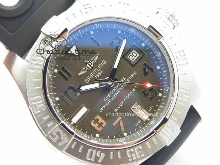 EyeCatching Avenger II Seawolf SS GF 1:1 Best Edition Gray Dial On Black Rubber Strap A 5722
