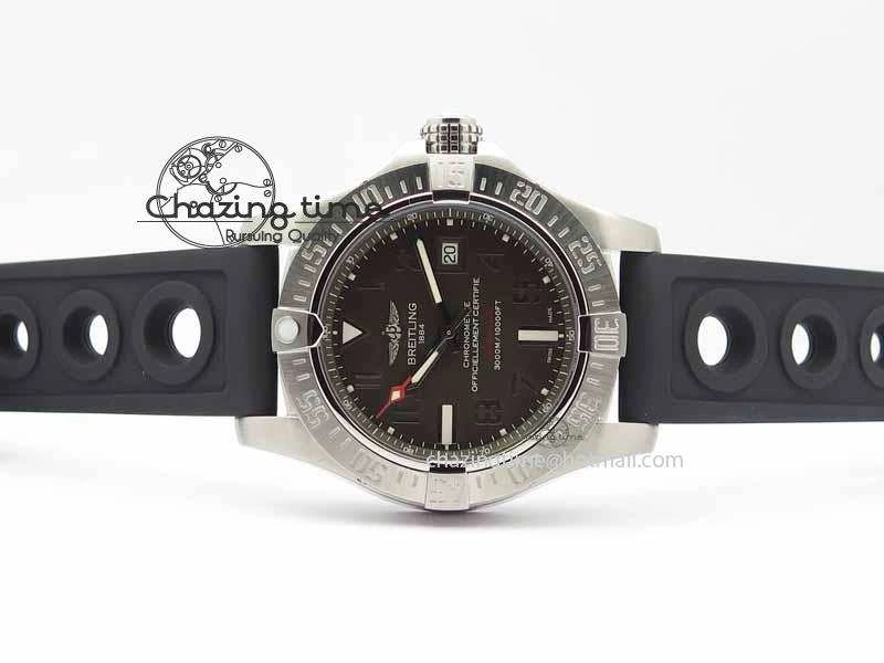 EyeCatching Avenger II Seawolf SS GF 1:1 Best Edition Gray Dial On Black Rubber Strap A 5722