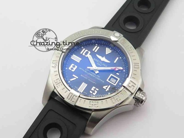 EyeCatching Avenger II Seawolf SS GF 1:1 Best Edition Gray Dial On Black Rubber Strap A 5722