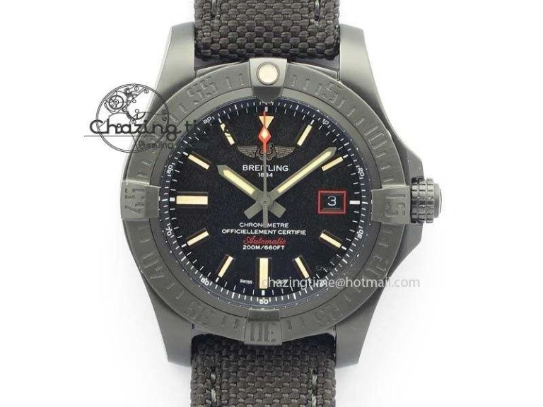 Avenger Seawolf DLC Black Dial On Black Nylon Strap A Resilient 5766