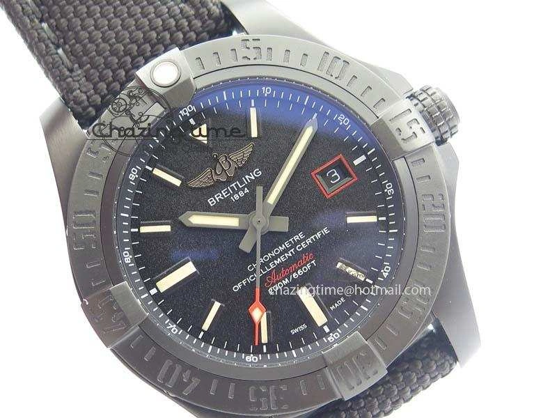Avenger Seawolf DLC Black Dial On Black Nylon Strap A Resilient 5766