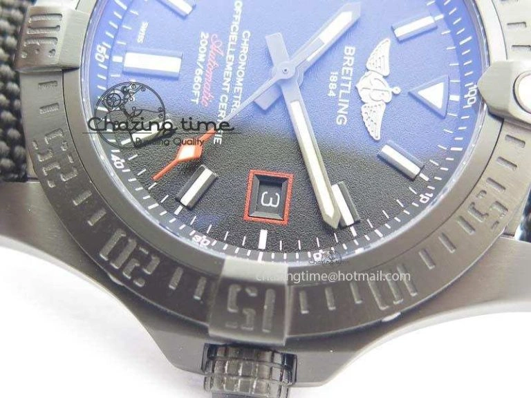 Avenger Seawolf DLC Black Dial On Black Nylon Strap A Resilient 5766