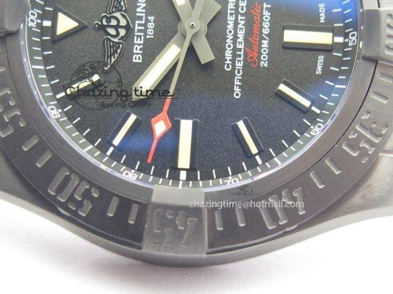 Casual Avenger Seawolf DLC GF 1:1 Best Edition Black Dial On Black Nylon Strap A 5743