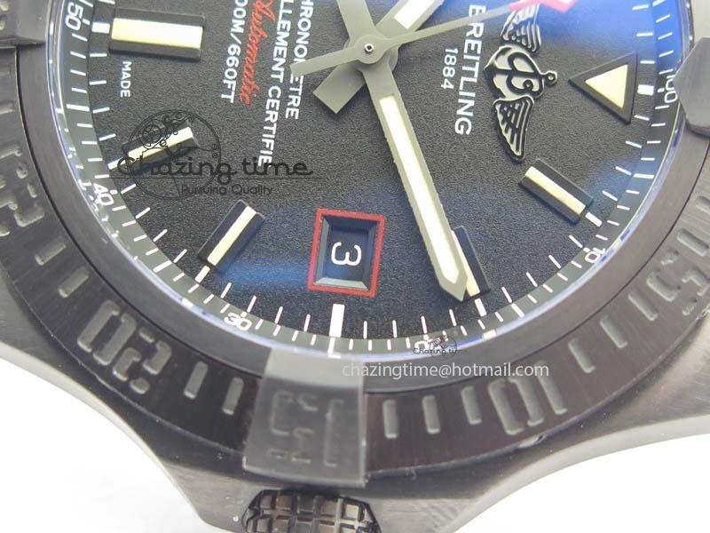 Casual Avenger Seawolf DLC GF 1:1 Best Edition Black Dial On Black Nylon Strap A 5743