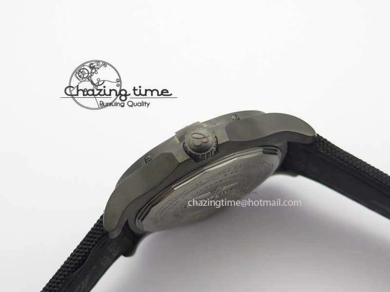 Casual Avenger Seawolf DLC GF 1:1 Best Edition Black Dial On Black Nylon Strap A 5743