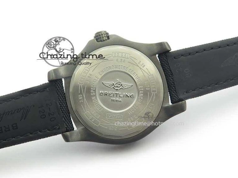 Casual Avenger Seawolf DLC GF 1:1 Best Edition Black Dial On Black Nylon Strap A 5743
