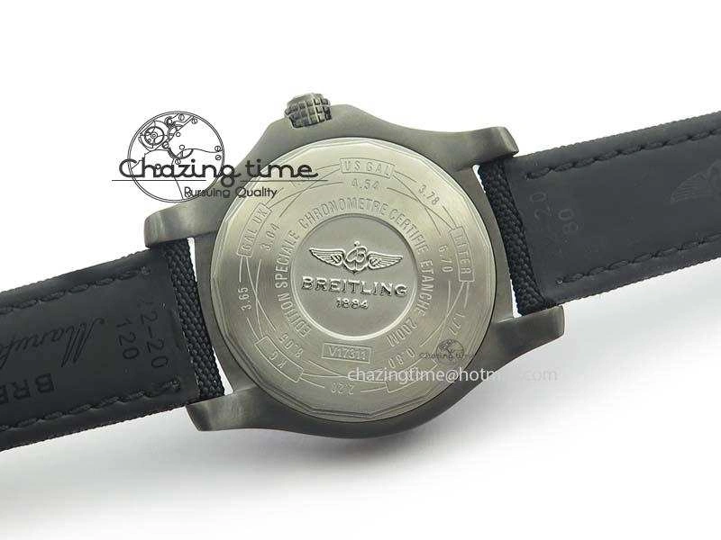 Casual Avenger Seawolf DLC GF 1:1 Best Edition Black Dial On Black Nylon Strap A 5743
