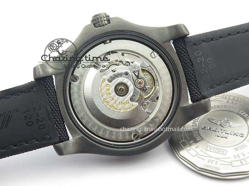 Casual Avenger Seawolf DLC GF 1:1 Best Edition Black Dial On Black Nylon Strap A 5743